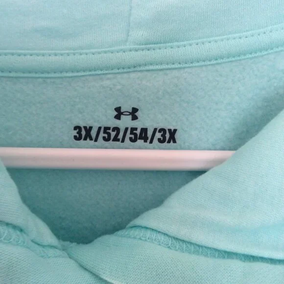 Under Armour Womens Ocean Turquoise Blue Hoodie, Plus Size 3X - Picture 4 of 5
